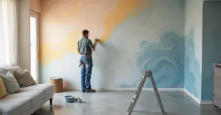 Pintura com Efeito Degradê e Marmorizado